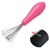 Nowy Mini szczotka do włosów grzebienie Cleaner wbudowane narzędzie plastikowe czyszczenie Remover uchwyt szczotka do włosów plączących się pielęgnacja włosów stylizacja z salonu narzędzia 4